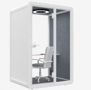 Shtëpitë e parafabrikuara të personalizuara në shtëpi derdhin një kabinë telefonike të gatshme për zyrë në miniaturë