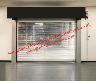 Puertas de cortina enrollables superiores para puertas industriales de aluminio de enrollado rápido de alto rendimiento
