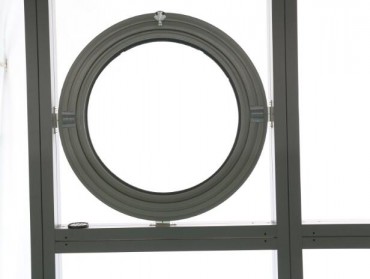 Aluminum Frame Fixed Center-hung Round Toughened Glass Windows House Car Window