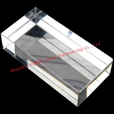 Pevné tehlové bloky z krištáľového skla 200x100x50mm