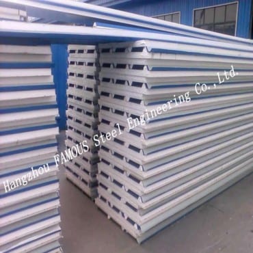 Aluminum ko Launi Karfe Sheet Polystyrene Core EPS Sandwich Panel Manufacturer