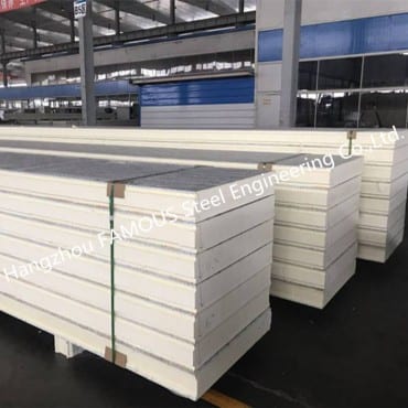 Stainless Steel Composite Board Fire-Proof Resistance PIR Sandwich Panel စက်ရုံ