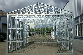 Casa de estrutura de aceiro prefabricada de marco de aceiro formado en frío
