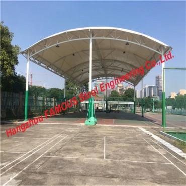 Tensile tinggi lawon PVDF mémbran Struktural Olahraga Area Gampang Instalasi