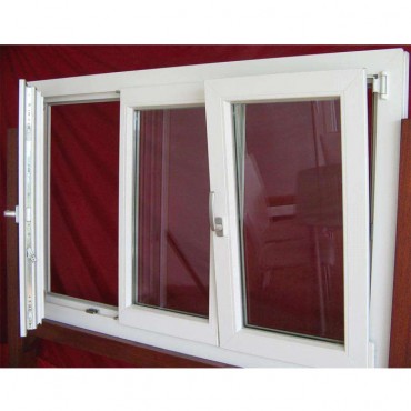 Minimalistische Flügelfenster aus gehärtetem Doppelglas aus PVC