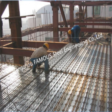 Konstrukcijas tērauda stieņu kopņu sijas metāla kompozītu klājs betona grīdai