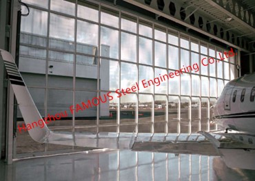 Utvidbar bi-foldet hangarport Høystyrke metallramme Glassgarasjeport