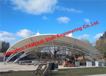 Custom Tension Fabric Structural Carport Menbrane Stadium Tshav Dav Hlau US-EU Australia Standard