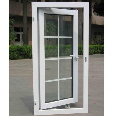 Minimalist Tempered Double Glass Glass PVC Casement Windows