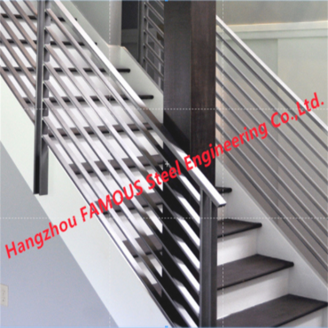 Round or Rectangle Top Pipe Smooth Anticorrosive Stainless Steel Stair Handrail
