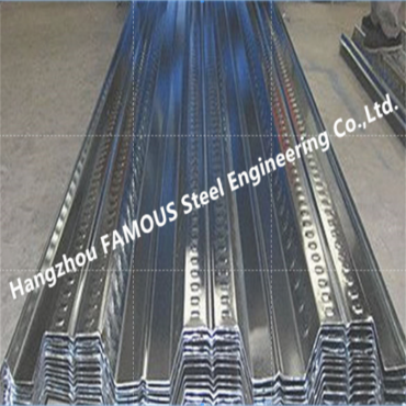 Anti-Seismic Galvanized Corrugated Steel Floor Decking Permanent Upholding