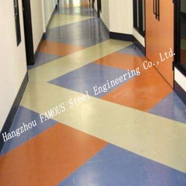 Rotolo per pavimenti in vinile resiliente dal design personale colorato per uso commerciale