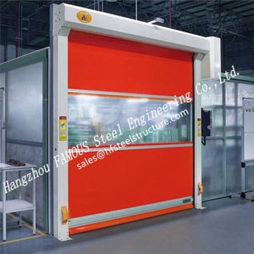 Intelligent Automatic High Speed ​​Fabric Doors Flexible Industrial PVC Rolling Door For Sale