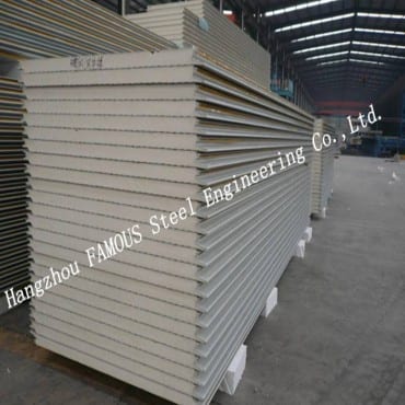 Stainless Steel Composite Board Feme ea Phanele ea Mollo-Bopaki ba PIR Sandwich Panel