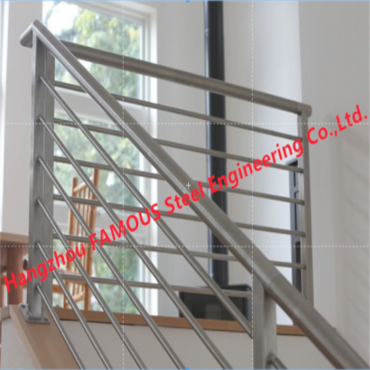 Rundt eller rektangulært topprør Glatt antikorrosivt rustfritt stål trappehåndløper