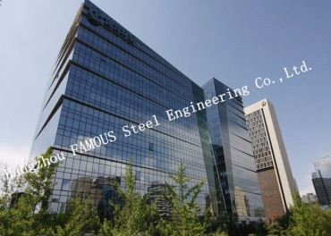 Australia AS Standard Aluminium Frame Glass Facade Velum Wall For Commercial Office Building