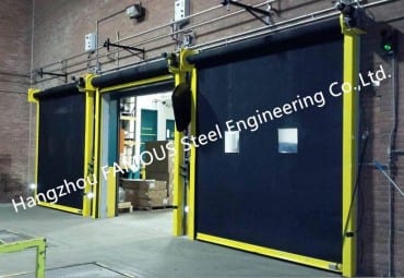 Intelligent Automatic High Speed ​​​​Fabric Doors Flexible Industrial PVC Rolling Door Para Ibaligya