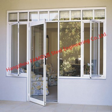 Комерцијална алуминијумска стаклена врата/прозори за резиденцијалне стаклене клизне преграде у црним алуминијумским оквирима