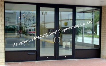 Komercyjne aluminiowe szklane drzwi/okna do szklanej przesuwnej przegrody mieszkalnej w czarnych aluminiowych ramach