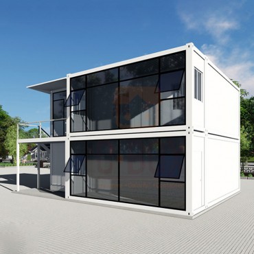 Easy Install Prefabricated Home Luxury Villa Two Story Flat Pack Modular Container Prefab Self Easy Assemble House