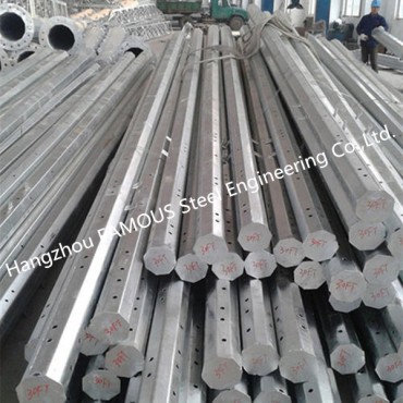Electric Lattice Masts Galvanized Steel Pole ສາຍສົ່ງໄຟຟ້າ ເສົາໄຟຟ້າ Tubular Steel