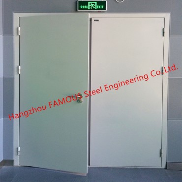 Fire Rated Metal Doors Doule Swing Doors Surface Fire-resistant Coating Treatment
