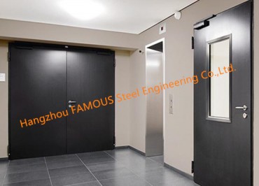 Fire Rated Metal Doors Doule Swing Doors Surface Fire-resistant Coating Treatment