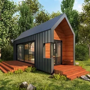 Luxury Structure Faster Construction Speed SIPs Tiny Wooden House For Two Persons Prefab Villa