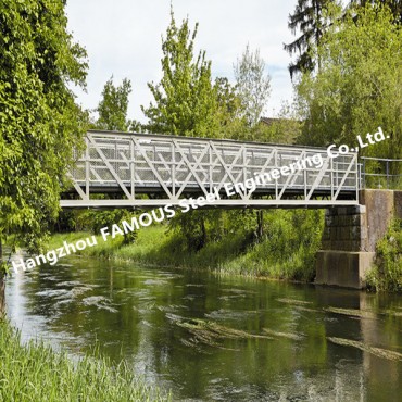 Jednostavna instalacija Modularni čelični Bailey mostovi Jednotračni pocinčani most tipa HD200