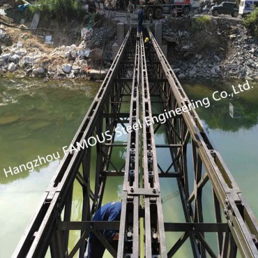 High Performance Temporary Galvanized Surface Modular Steel Bridges With Heavy Load Capacity