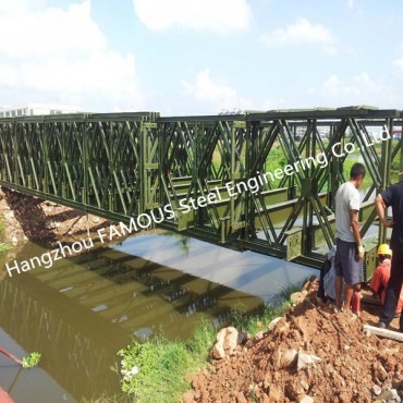 High Performance Temporary Galvanized Surface Modular Steel Bridges Kanthi Kapasitas Beban Heavy