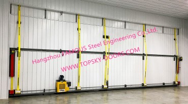 New Lifting Strap Hangar Doors Hydraulic Canopy Bi Folding Doors For Aircraft Buildings