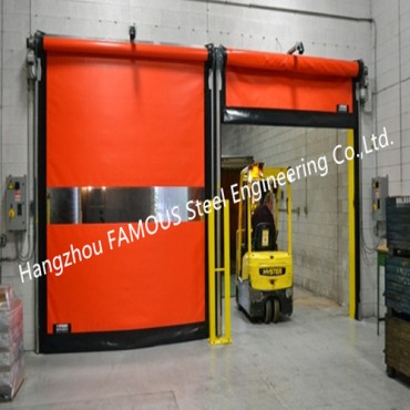 PVC Fabric High Speed Lifting Doors Motor Control Vertical Rising Door With CE Certification