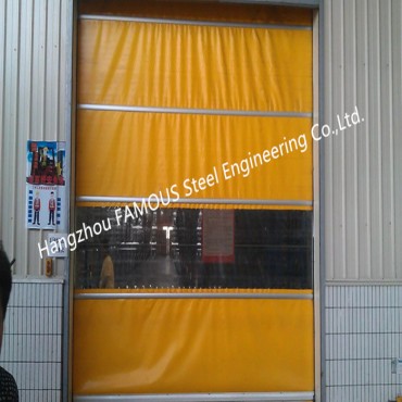 PVC υψηλής ταχύτητας υφασμάτινες κυλιόμενες πόρτες από σκληρό μεταλλικό πλαίσιο Λύση για πόρτες γρήγορης απόκρισης