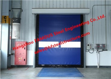 PVC High Speed ​​Fabric Rolling Doors Hard Metal Frame Quick Response Doors Solution