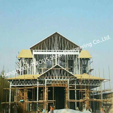 Bâtiments préfabriqués en métal de villa en acier léger de structures métalliques préfabriquées avec le cadre soudé