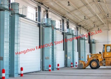Segmental Overhead သံမဏိတံခါးများ Vertical Lifting Counterweight Sectional Industrial Doors