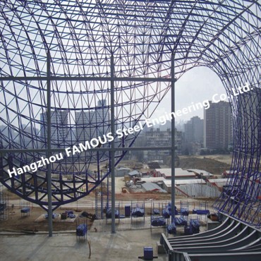 Endüstriyel Kararlı Düzensiz Çelik Yapı Uzay Çerçeveleme Çatı Binası İnşaatı