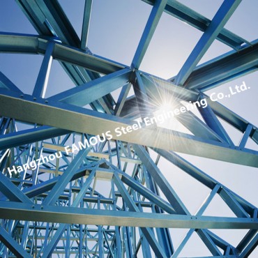 Fabricación de marcos de aceiro estrutural de deseño moderno prefabricados para uso en almacén