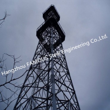Self Sipòte Telecom Kominikasyon Steel Echafodaj Lasi Tower