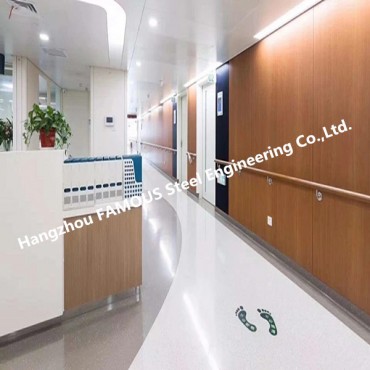 Komersial PVC Resilient Vinyl Flooring Roll Sheet Kanggo Universitas Rumah Sakit Kesehatan