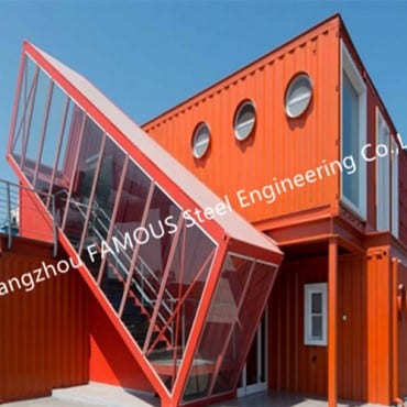 Casa de contenidors d'enviament modular prefabricada per a ús comercial Edificis de contenidors de caixa ampliable Solució econòmica