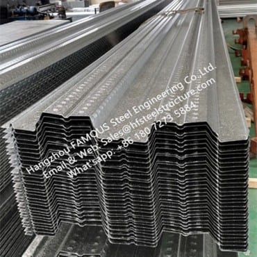 Piauau Metal Floor Decking System Composite Steel Floor Deck mo nga whare maha-papa