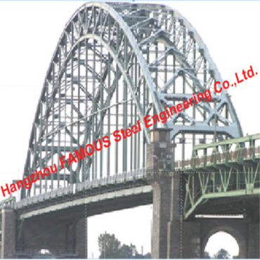 تصميم توريد بناء سطح جسر فولاذي مقيد بالقوس مع عوارض قوسية من Bowstring