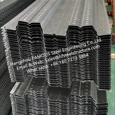 Galvanized Hlau Pem Teb Decking System Composite Steel Floor Deck rau ntau lub tsev