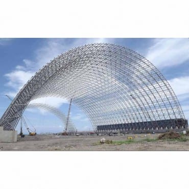Bangunan Bumbung Kubah Hemisfera Seni Bina dengan Struktur Membran ETFE atau Penutup Kaca
