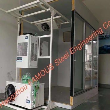 Conteneur surgelé personnalisé pour conservation des produits frais, équipement de réfrigération modulaire pour chambre froide 230V 1ph 50/60Hz
