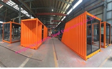 Casa de contenidors d'enviament modular prefabricada per a ús comercial Edificis de contenidors de caixa ampliable Solució econòmica
