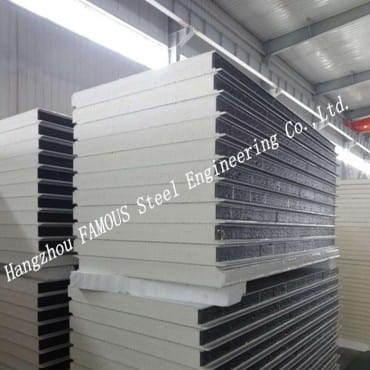 Camlock Polyurethane Core PU Sandwich Panel Supply for High Insulation Wall Panel Requirement
