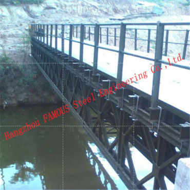 Varmgalvaniseret Double Lane Pre – Engineered Bailey Bridge Construction Steel 200 Type